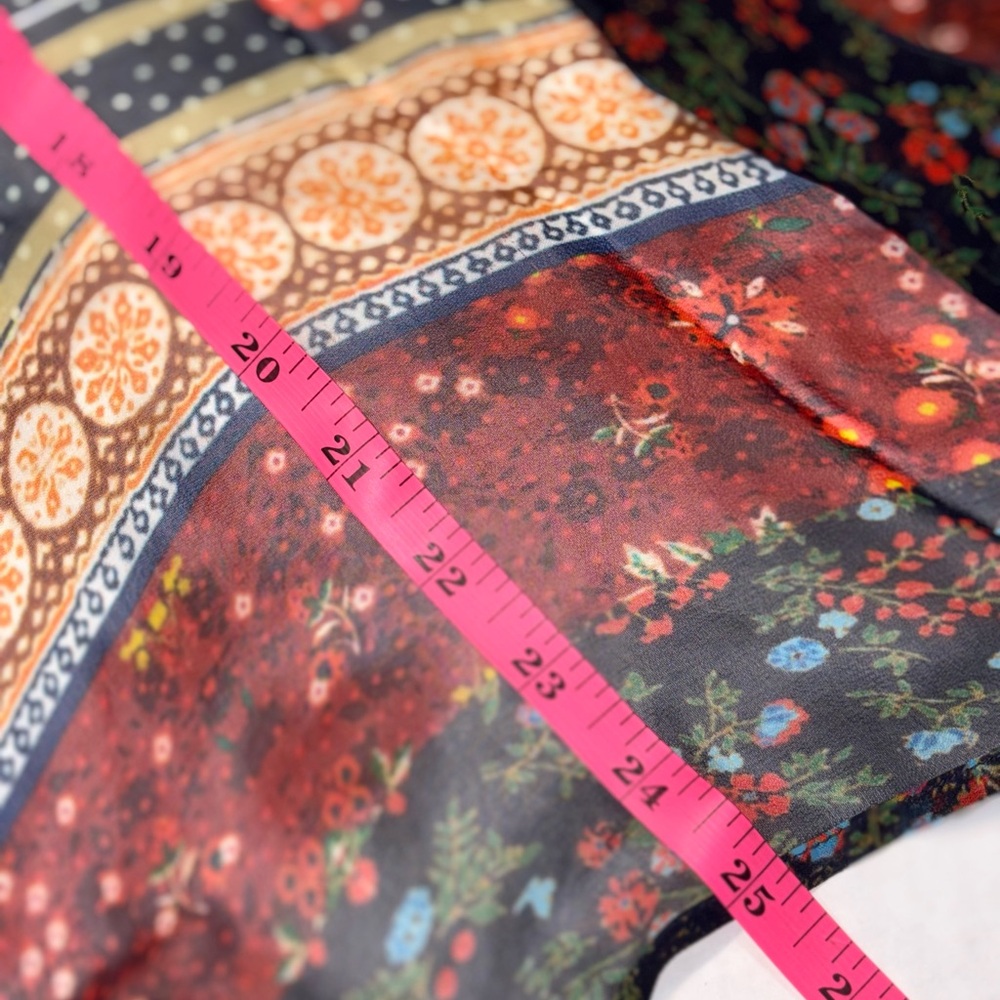 Anthropologie floral kimono lightweight mixed-print bohemian design - Picture 9 of 9